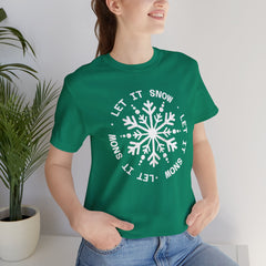 Let It Snow Snowflake T-Shirt — Christmas Winter Tee