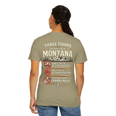 Montana Graphic T-Shirt — "Three Things You Don’t Do in Montana"