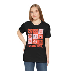 Beachy Soul Unisex Jersey Tee - Perfect Summer Vibes, Casual Wear, Gift for Beach Lovers, Vacation Outfit, Relaxed Style