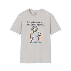 The Venus De Milo Arm Amputee - Unisex Softstyle T-Shirt / Arm up / One Arm Humor / Funny Story / One Arm Warrior / Art Humor /