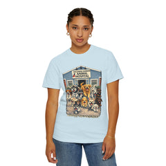 Front Graphic "Who Let the Dogs Out?" Baldwin Harbor Animal Hospital Cute Vet Clinic T Shirt
