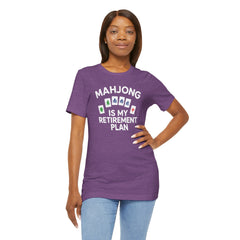 Mahjong Retirement Plan Tee, Fun Unisex T-Shirt for Game Lovers, Perfect Gift for Retirees, Mahjong Enthusiasts, Casual Wear