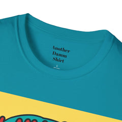 OH MY GOD Blonde Wearing Star Shaped Glasses Pop Art Girl Unisex Softstyle T Shirt