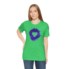 Galaxy Heart Tee — Purple or Green Splatter Heart T-Shirt