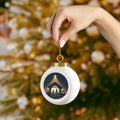 Joy to the world, the Lord has come Nativity Scene - Personalized Christmas Ball Ornament