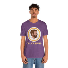 Bearded Graphic Tee - Funny Caucasians Satire Head Shot Unisex Jersey Short Sleeve Tee