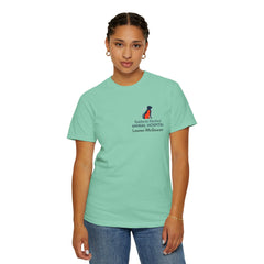 Lauren McGowan Front Logo Back Graphic Baldwin Harbor Animal Hospital "Who Let the Dogs Out?" Tee