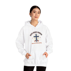 Faith & Freedom Cross Hoodie | Patriotic, Faith-Based July 4th Vintage Americana