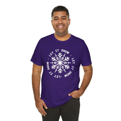 Let It Snow Snowflake T-Shirt — Christmas Winter Tee
