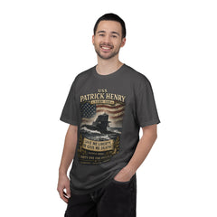 USS Patrick Henry SSBN 599 Submarine T-Shirt with a quote from its namesake