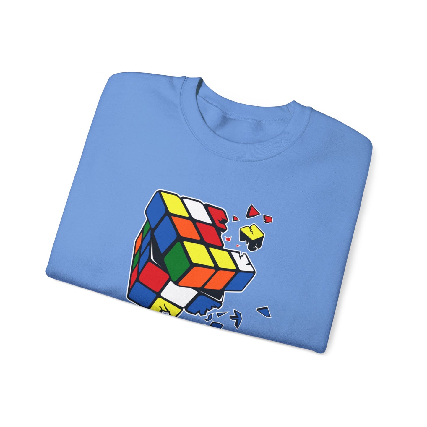 Cracked Rubik's Cube Unisex Heavy Blend™ Crewneck Sweatshirt