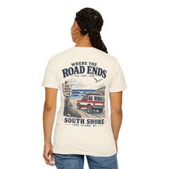 Where the Road Ends Long Island Unisex Garment-Dyed T-shirt