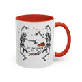 Who wants to Dance? Tis The Season White Ceramic Dancing Skeletons Mug