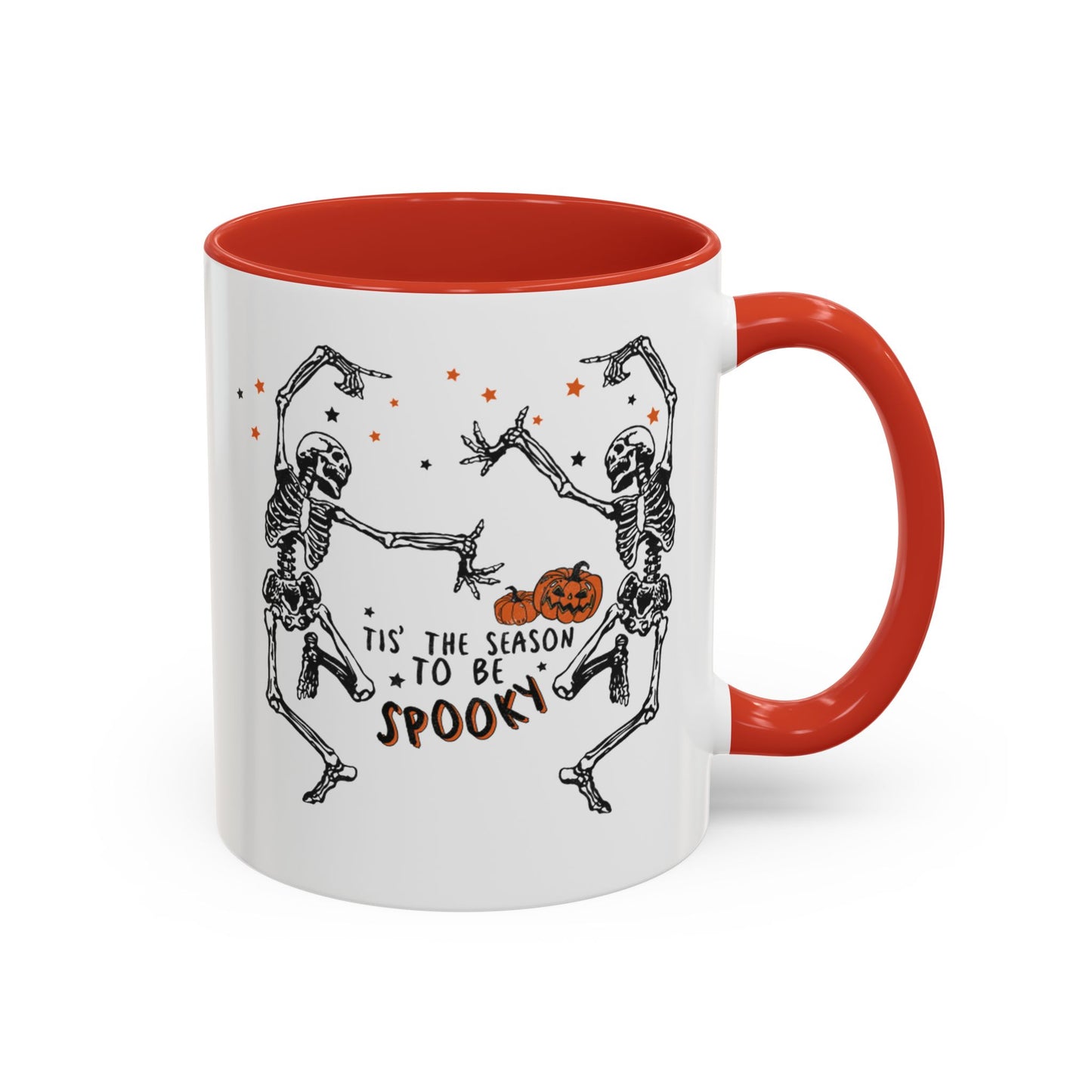 Who wants to Dance? Tis The Season White Ceramic Dancing Skeletons Mug