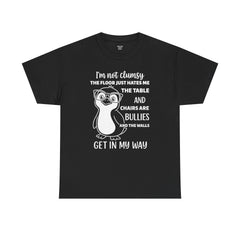 Clumsy Funny Penguin Graphic Tee | Unisex Heavy Cotton Tee | Great Gift for Animal Lovers, Birthdays, Casual Wear, Humorous Gifts, Everyday Style