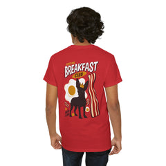 Breakfast Club Dog T‑Shirt — Retro Bacon & Eggs Graphic Tee