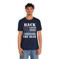 BACK THE BLUE Flag, Graphic Unisex Short Sleeve Tee