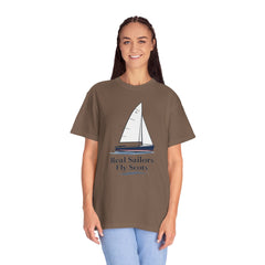 Hempstead Bay Sailing Club Graphic T-Shirt — "Real Sailors Fly Scots" Nautical Tee