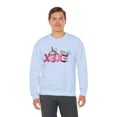 Woman's Love Coffee Valentine -  Unisex Heavy Blend™ Crewneck Sweatshirt
