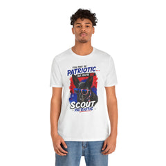 Personalized With Your Dogs Image and Name Patriotic Unisex Jersey Short Sleeve Tee