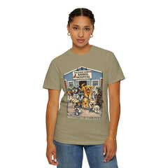 Front Graphic "Who Let the Dogs Out?" Baldwin Harbor Animal Hospital Cute Vet Clinic T Shirt