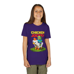 Youth Chicken Jockey Tee - Fun Gamer T-Shirt for Kids