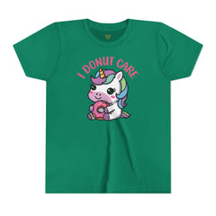 I Donut Care Unicorn Youth Short Sleeve Tee - Fun & Whimsical T-Shirt for Kids