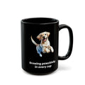 Golden Retriever Black Mug (11oz, 15oz), Brewing Pawsitivity In Every Cup