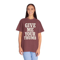 Two And A Half Men Inspired Graphic T-Shirt - Give Me Your Thumb Vintage Tee