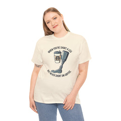 Amputee Coffee Humor - Unisex Heavy Cotton Tee