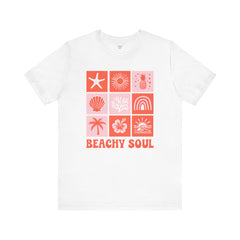 Beachy Soul Unisex Jersey Tee - Perfect Summer Vibes, Casual Wear, Gift for Beach Lovers, Vacation Outfit, Relaxed Style