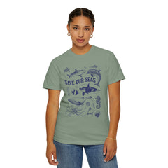 Vintage Style Sealife Comfort Colors Tshirt