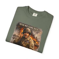 American Heroes Collection No 2 Graphic T-Shirt — “We're Not Going Back” Audie Murphy WWII