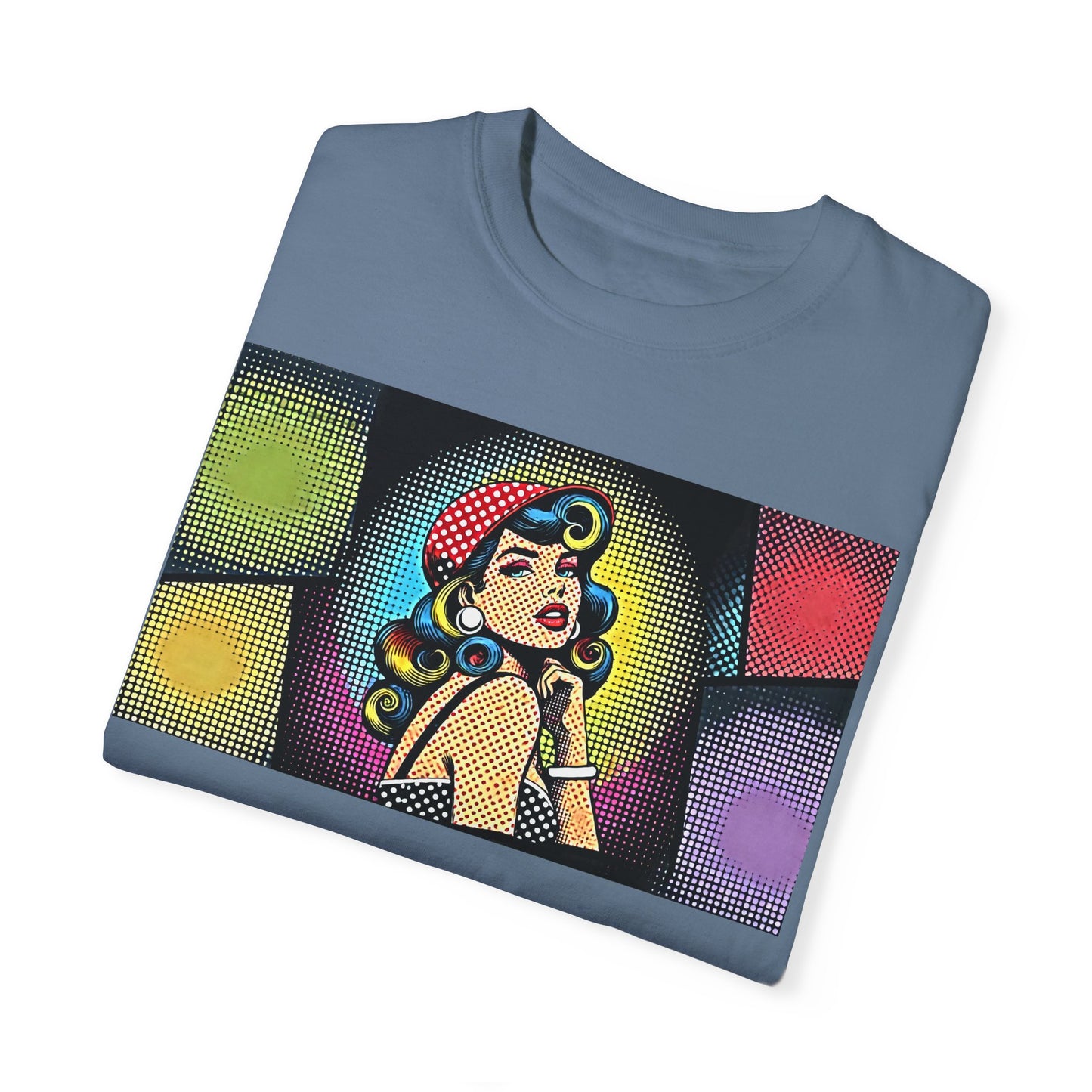 Pop Art Pinup Girl - Comfort Colors Garment Dyed Shirt