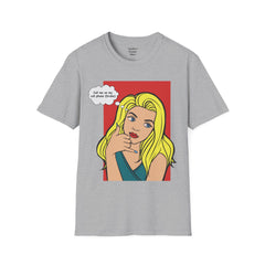 Call Me On My Cell Phone Unisex Softstyle T-Shirt  Pop Art Girl