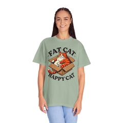 Fat Cat Happy Cat Graphic T-Shirt — Garment-Dyed Unisex Tee