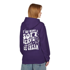 Volleyball Pullover Hoodie - Soft Serve Ice Cream Quote