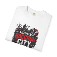 Raccoon City Graphic T-Shirt — "Welcome to Raccoon City" Horror Gamer Tee