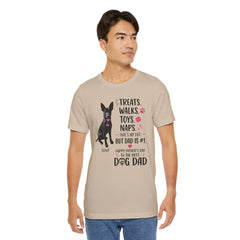Personalized Dog Dad T‑Shirt — "Treats. Walks. Toys. Naps." Father's Day Gift