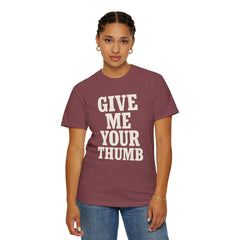 Two And A Half Men Inspired Graphic T-Shirt - Give Me Your Thumb Vintage Tee