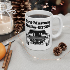 Ford Mustang Shelby GT500 Ceramic Mug - Classic Car Lovers Gift - 11oz & 15oz Sizes