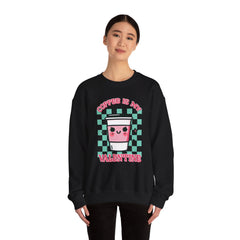 Woman's Coffee Valentine -  Unisex Heavy Blend™ Crewneck Sweatshirt