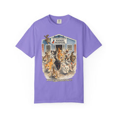 Front Graphic "Who Let the Cats Out?" Baldwin Harbor Animal Hospital Cute Vet Clinic T Shirt