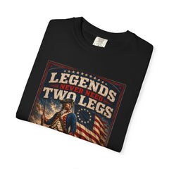 Amputee Patriotic 250th Anniversary T-Shirt — "Legends Never Need Two Legs" Vintage American Flag Tee