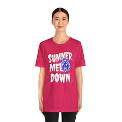 Summer Meltdown Graphic Tee — "Summer Melt Down" Sun Design