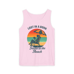 Beach Reader Unisex Tank Top | Summer Vibes | Lost In A Book | Perfect for Book Lovers, Beach Days, Vacations, Gifts, Relaxing Moments