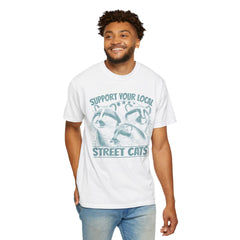 Support Local Street Cats, Retro Style Comfort Colors Shirt