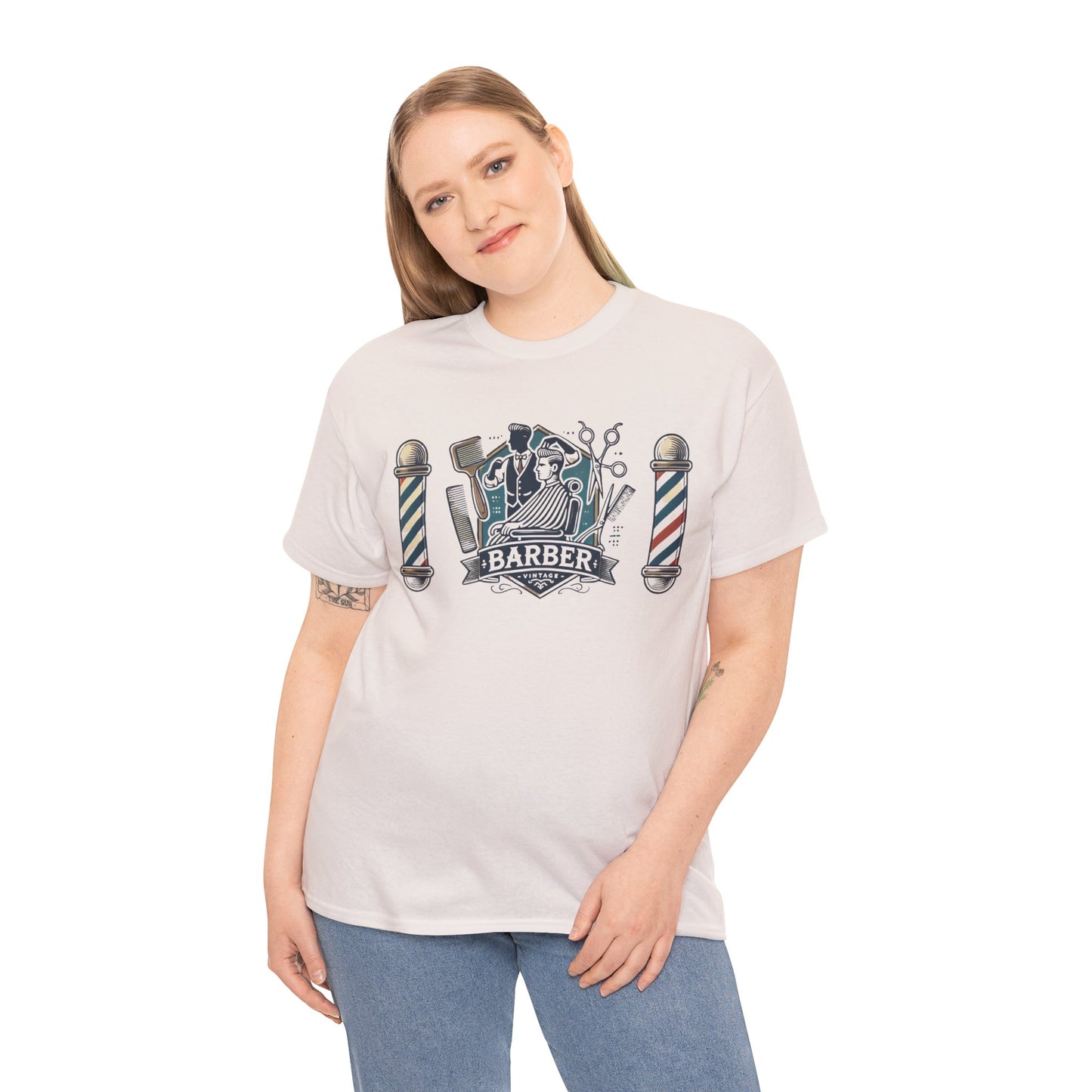 Vintage Barber - Graphic Unisex Heavy Cotton Tee