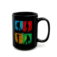 Pop Art Michael Jackson Iconic Silhouette Black Mug - 11oz & 15oz