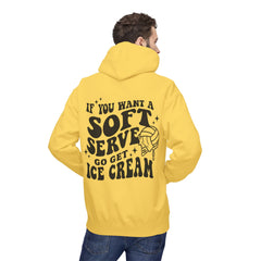 Volleyball Pullover Hoodie - Soft Serve Ice Cream Quote